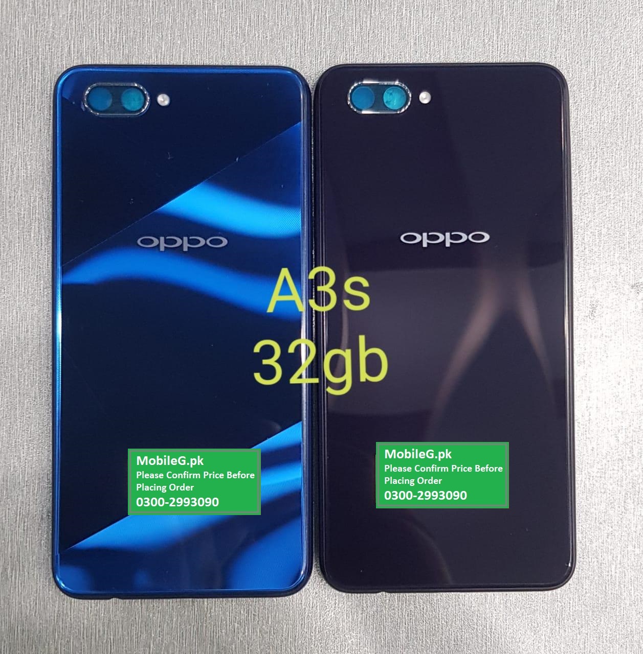 Oppo A3s Back With Camera Glass Back Patti Back Only Buy In Pakistan