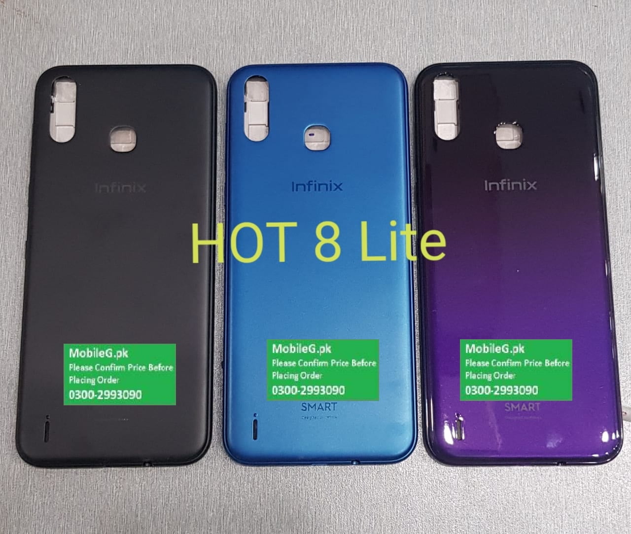 Infinix Hot 8 Lite Complete Housing-Casing With Middle Frame Buy In Pakistan